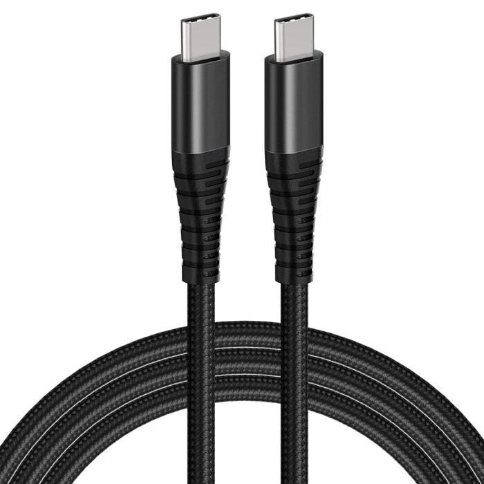 20V/5A 100W USB C till Typ-C flätad kabel